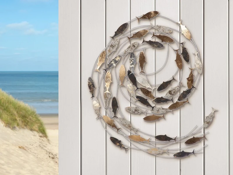 GILDE Wall Decor Sculpture, metal, Gray, Höhe 71 cm