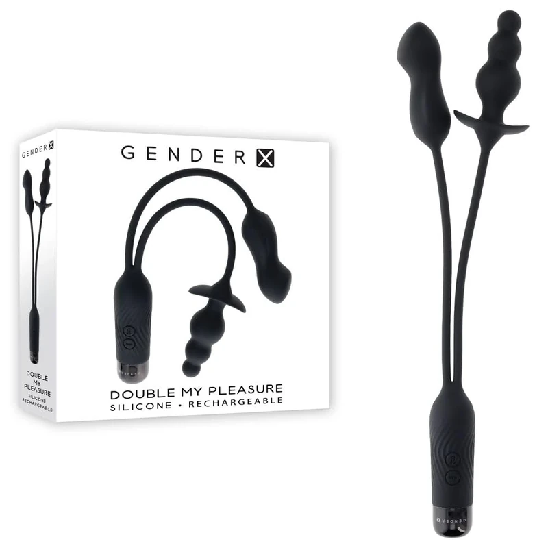 Gender X Double My Pleasure Analvibrator Black 37.5 cm
