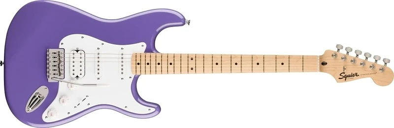 Squier by Fender Limited Edition Sonic® Stratocaster® Electric Guitar HSS, Maple Fingerboard, White Pickguard, Ultraviolet