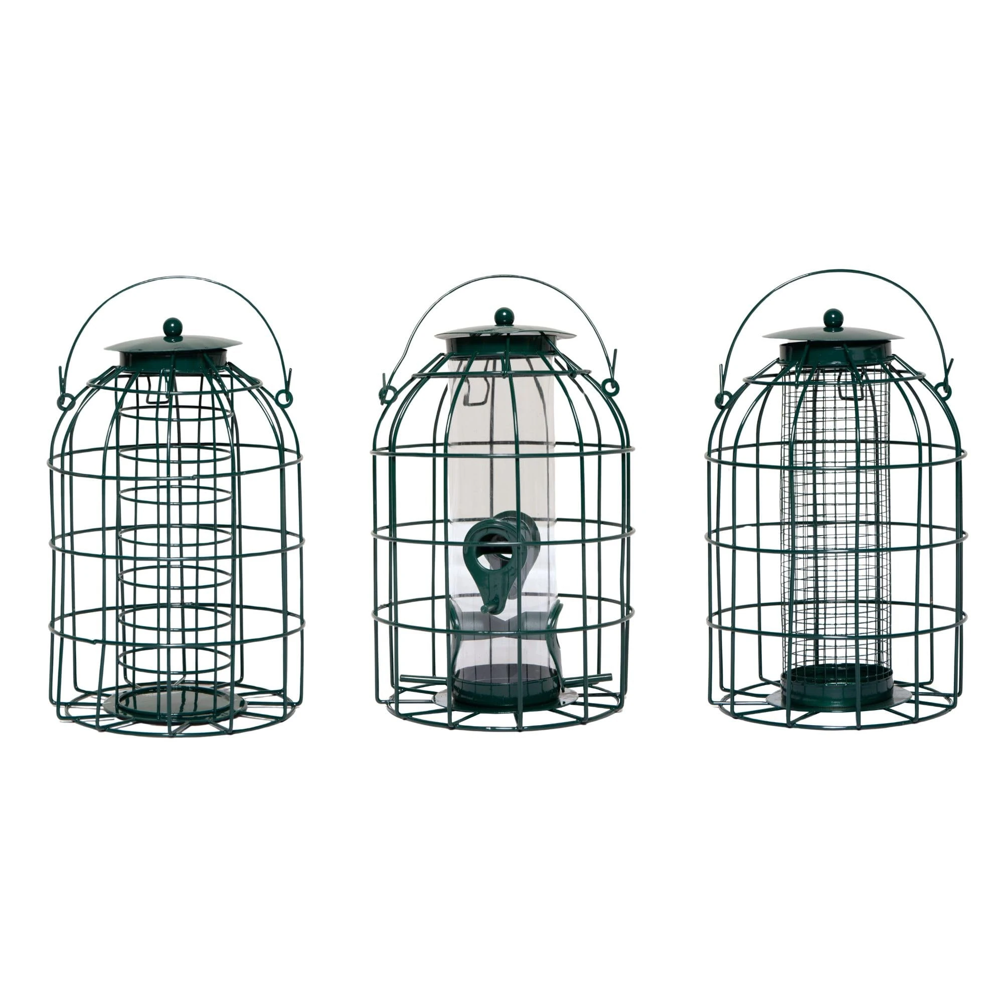Pack of 3 Premium Wild Bird Hanging Nut Seed & Fat Ball Feeder with Squirrel & Pigeon Proof Bird Feeders UK - Durable Outdoor Peanut Feeders for Birds