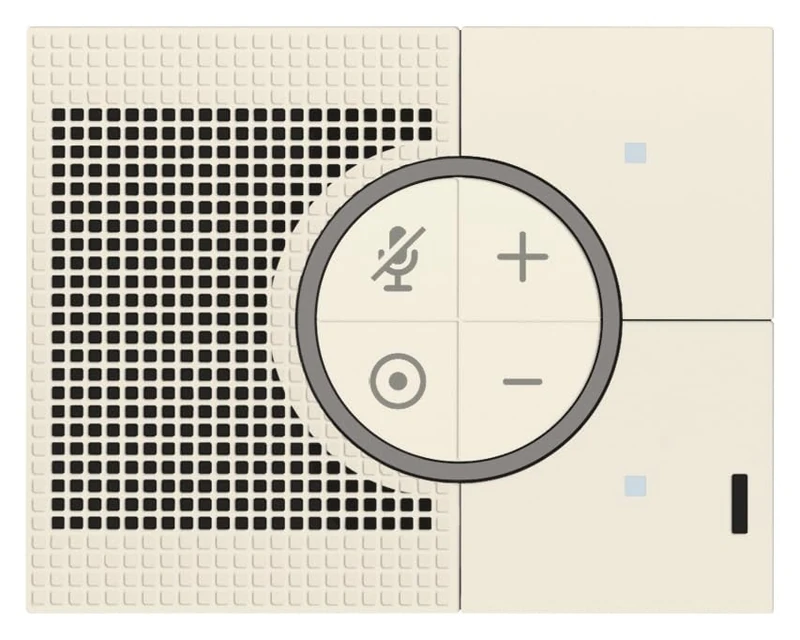 VIMAR 30815.C Linea Smart Built-in Alexa Speaker, WiFi with Two Front Buttons, Local Control, from App or Voice, Hemp 3 Modules, to Be Completed with Line Plates - Image 1