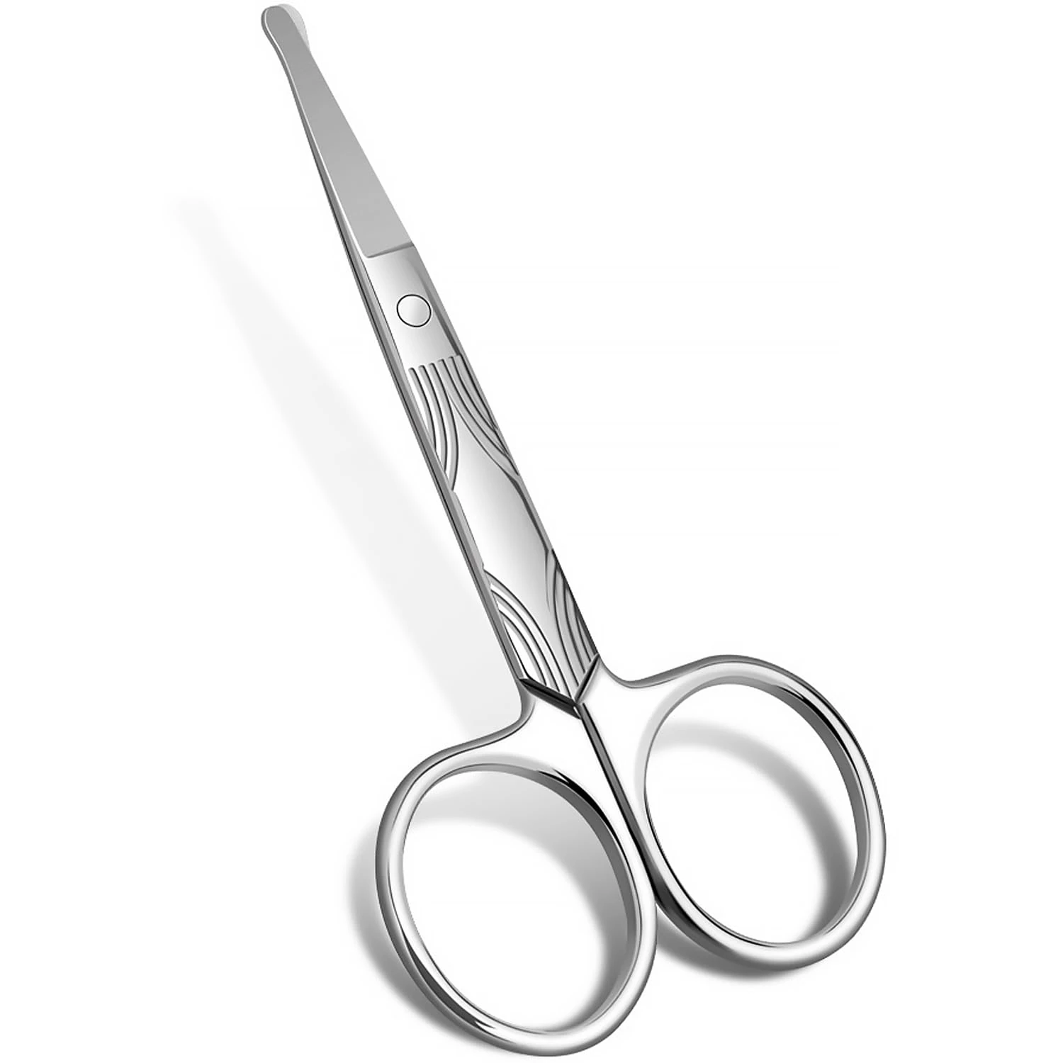selcouth yyds Stainless Steel Nose Hair Scissors for Men Women Trimming Facial Hair Eyebrow Ear Hair