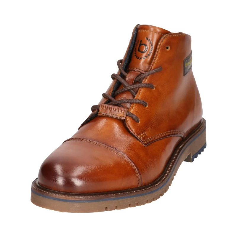bugatti Men's Lace-Up Boots, Men's Boots, Cold Lining, Interchangeable Footbed, Cognac 6300, 8 UK