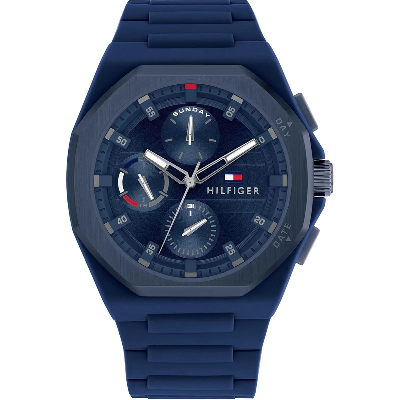 Tommy Hilfiger Men's Analog Quartz Watch with Silicone Strap 1792122 - Image 1