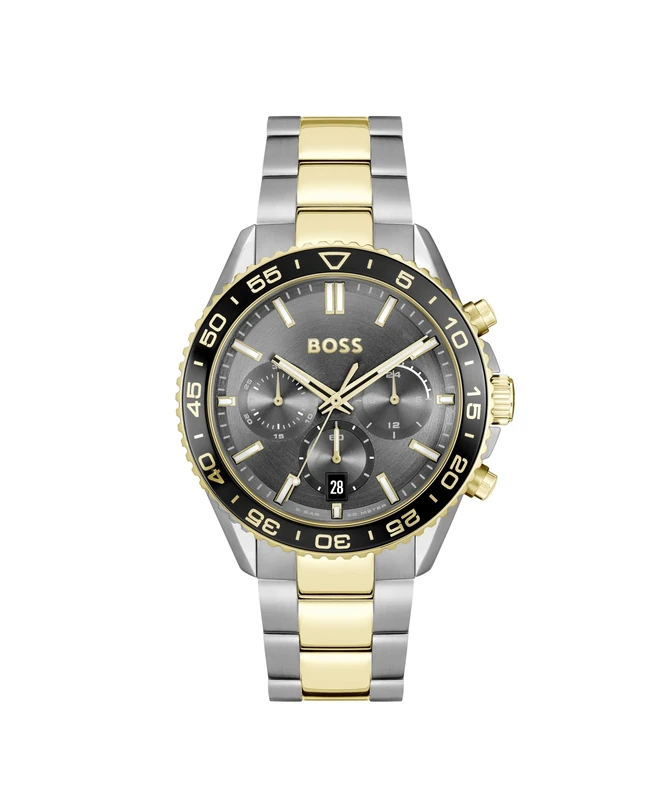 BOSS Chronograph Quartz Watch for Men Runner Collection with Two-Tone Stainless Steel Bracelet - 1514144