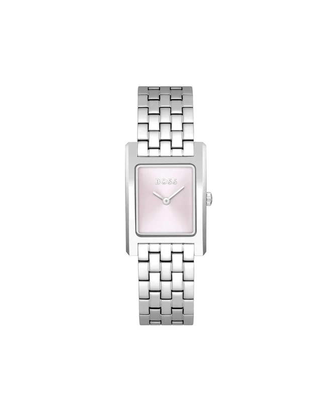 BOSS Two Hand Quartz Movement Watch for Women LUCY Collection with Silver Stainless Steel Bracelet - 1502743