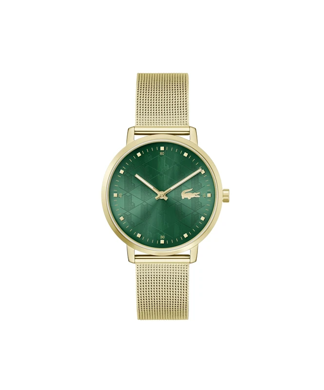 Lacoste Analogue Quartz Watch for women Crocorigin Collection with Stainless Steel Mesh bracelet