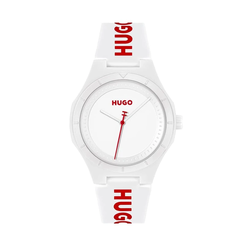 HUGO Analogue Quartz Watch for Men #LIT FOR HIM Collection with Silicone Bracelet Silicone Bracelet - 1530345