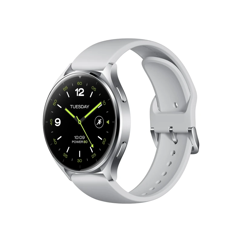 XIAOMI Watch 2 - Google WearOS Android smartwatch, Fitness Tracker, NFC Payment, 1.43 AMOLED, Advanced sleep & health monitoring, 150+ sport modes, GPS, 5ATM - Sliver Case With Gray TPU Strap