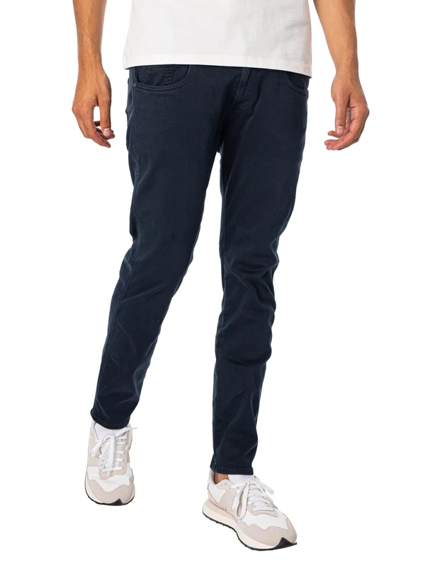 Replay Herren Jeans Anbass Slim-Fit Hyperflex Colour X-Lite mit Stretch, Blau (Blue 010-2), 36W / 32L