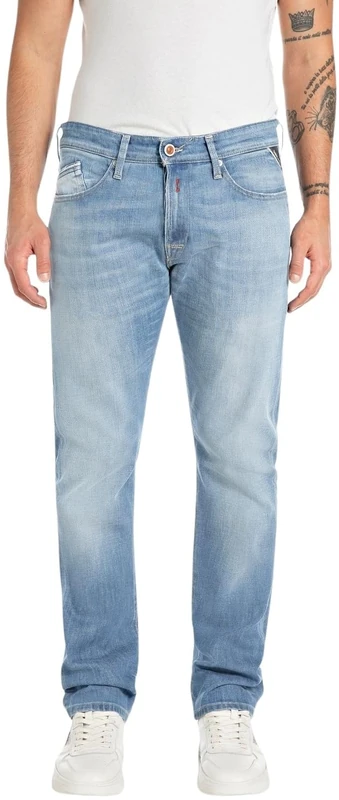 REPLAY Adult M983 Waitom Jeans, Light Blue 010, 34W / 30L