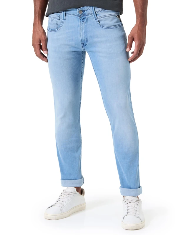Replay Anbass Slim-Fit Jeans Power Stretch - Blue 33W/32L
