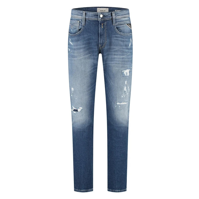 REPLAY Herren Jeans Anbass Slim-Fit Bio, Blau (Medium Blue 009), 30W / 36L