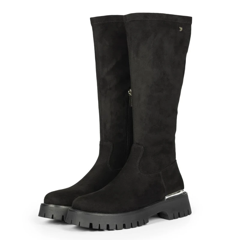 GIOSEPPO Women's Enying Oxford Boot, Black, 4 UK