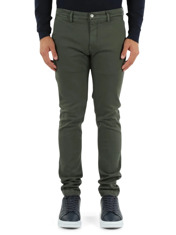 REPLAY Adult M9627 Zeumar Hyperchino Color Xlite Trouser, Military Green 030-1, 28W / 34L
