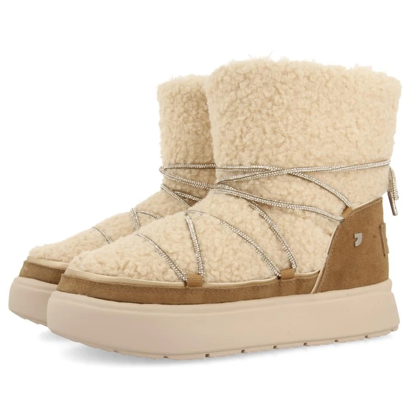 GIOSEPPO AUSTRALIAN Boots Sheepskin Roxbury, sand, 6 UK