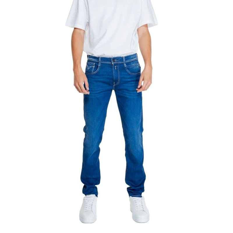 Replay Herren Jeans Anbass Slim-Fit Hyperflex mit Stretch, Blau (Medium Blue 009-7), 28W / 30L