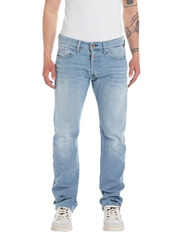 REPLAY Adult M983 Waitom Jeans, Light Blue 010, 28W / 34L - Image 1