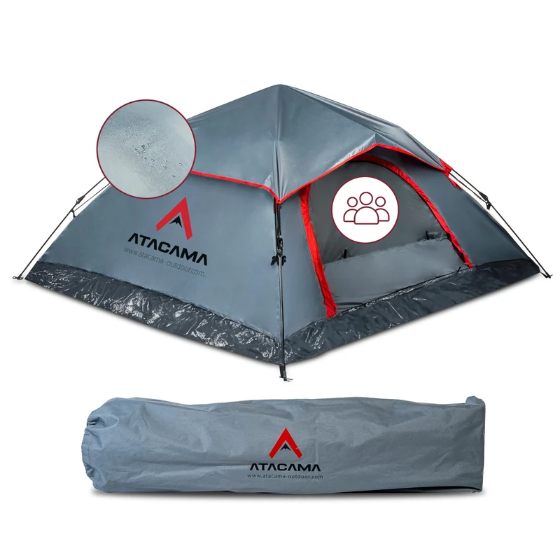 Atacama Camping Tent - Ultra Lightweight Pop Up Tent - Compact and Durable - Perfect for Bike Packing, Survival and Outdoor Adventures - Pop Up Tent for 3 People
