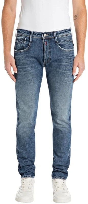 REPLAY Adult M914 Anbass Original Jeans, Medium Blue 009, 33W / 32L