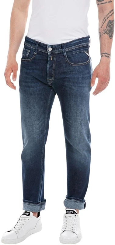 REPLAY Herren Jeans Rocco Comfort-Fit, Blau (Dark Blue 007-3), 30W / 34L