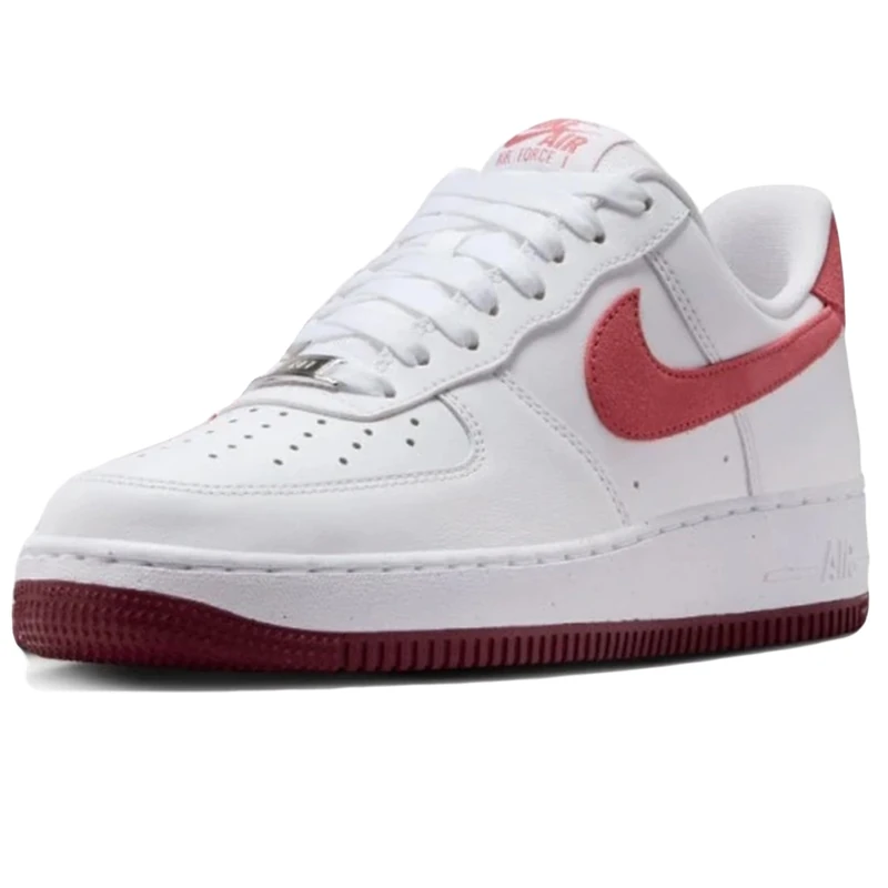 Nike FQ7626 Nike Air Force 1 '07 Men White/Adobe-Team RED-Dragon RED UK 5