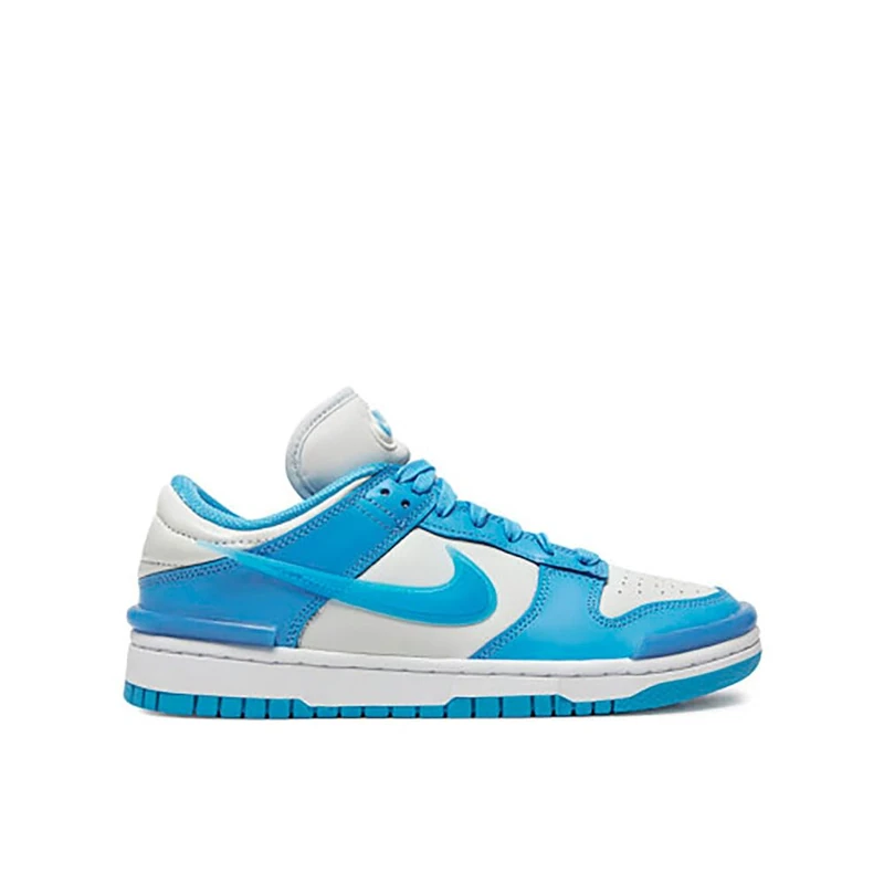 NIKE Women's W Dunk Low Twist Sneaker, Photon Dust University Blue White, 7.5 UK