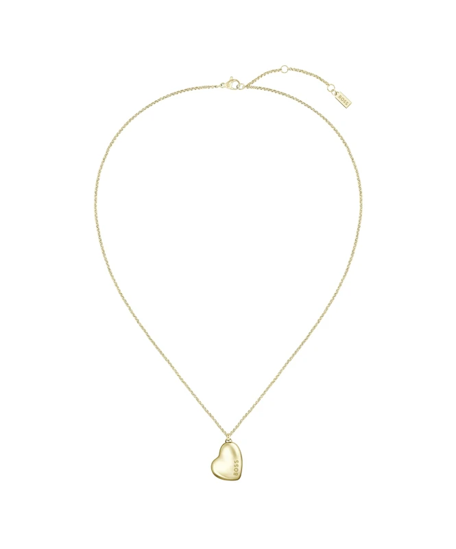 BOSS Jewelry Women's HONEY Collection Pendant Necklace in Yellow Gold with a Heart Charm - 1580574