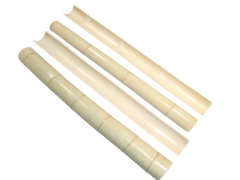 Bamboo channels (half pipe) | Water chutes! | Bamboo channeling | Gutters | Pack of 4 | 4 x 1 metre