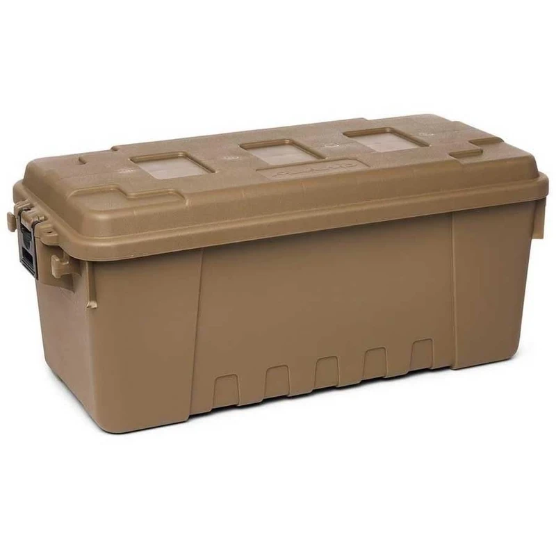 PLANO Sportsman's Trunk - Medium 64ltr,Desert Tan, Military-Grade Storage Box with Lid, Heavy Duty, Large, Camping & Army Storage Trunks, Perfect for Hunting, Paintball, Airsoft or Home Storage