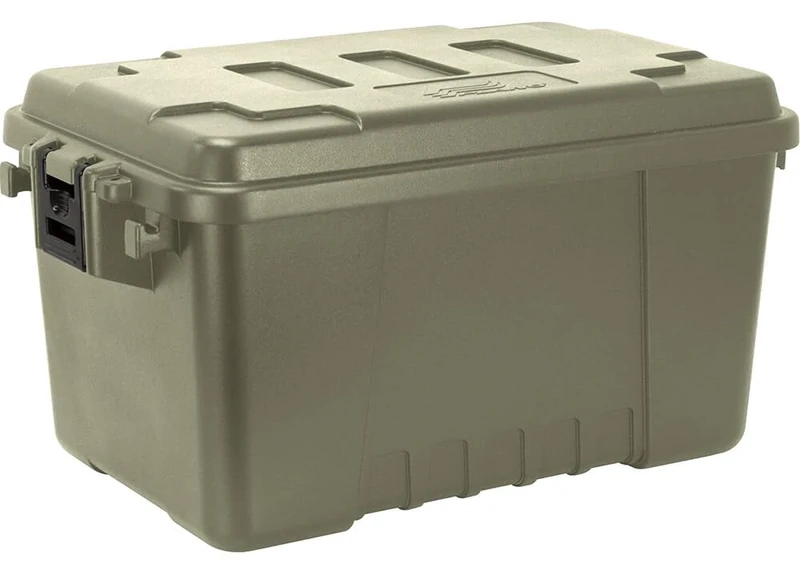PLANO Sportsman's Trunk - Small 53ltr,Desert Tan, Military-Grade Storage Box with Lid, Heavy Duty, Large, Camping & Army Storage Trunks, Perfect for Hunting, Paintball, Airsoft or Home Storage