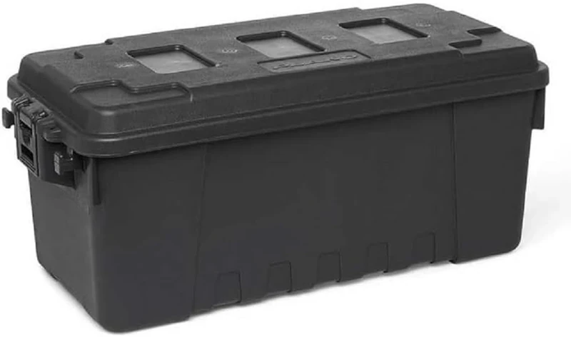 PLANO Sportsman's Trunk - Medium 64ltr,Charcoal, Military-Grade Storage Box with Lid, Heavy Duty, Large, Camping & Army Storage Trunks, Perfect for Hunting, Paintball, Airsoft or Home Storage