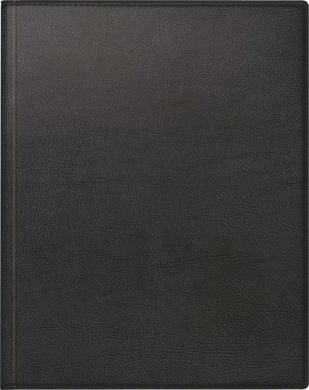 rido/idé Book Calendar Model Manager Calendar TM (2025), 2 Pages = 1 Week, 205 × 260 mm, 168 Pages, Faux Leather Cover Prestige, Black