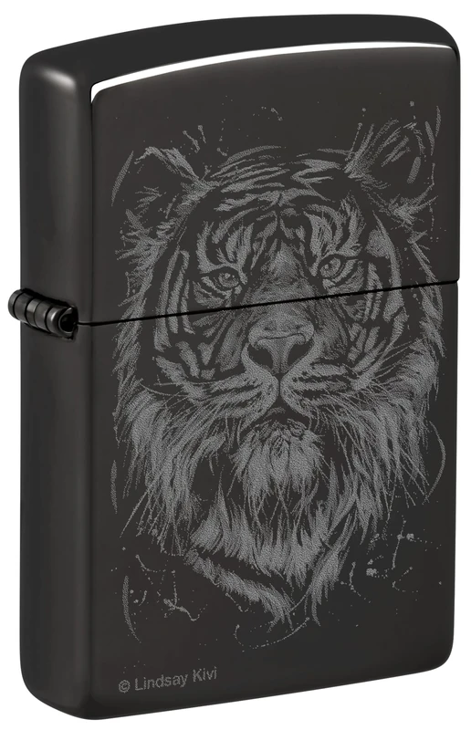 Zippo Windproof Lighter, Lindsay Kivi Design – High Polished Black, Photo Image – Refillable, Reusable, Windproof Design – Comes in Gift Box – Made in USA