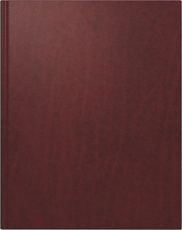 rido/idé Book Calendar Model Manager Calendar TM (2025), 2 Pages = 1 Week, 205 × 260 mm, 168 Pages, Leather Cover Toscana, Wine Red