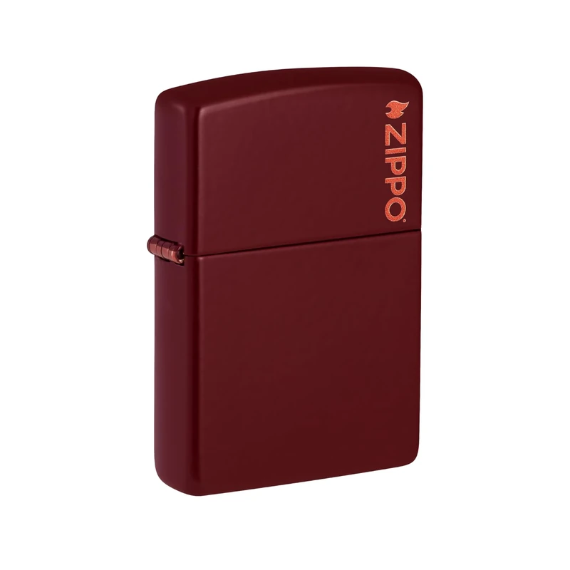 Zippo, Elegant metal lighter, timeless design and True windproof lighter, refillable and durable, ideal for adventurers, Color: Classic Merlot with Zippo logo - Image 1