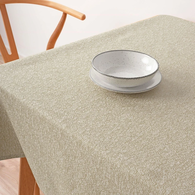 BELUM | Stain Resistant Jacquard Tablecloth Size 300 x 155 cm - Stain Resistant Extra Soft Feel Tablecloth Beige - Tablecloth Fabric 70% Cotton - 30% Polyester Model 000-068