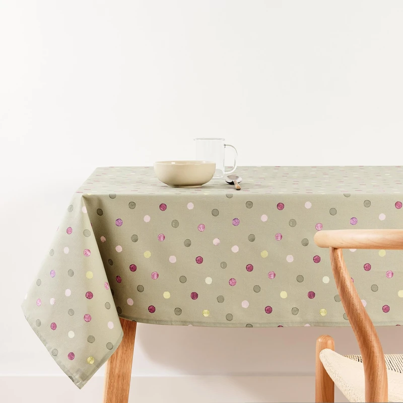 BELUM | Stain Resistant Tablecloth Size 300 x 155 cm - Extra Soft Touch Tablecloth Colour Multicolor - Tablecloth 100% Made in Spain Fabric 100% Organic Cotton - Tablecloth Model 0120-356