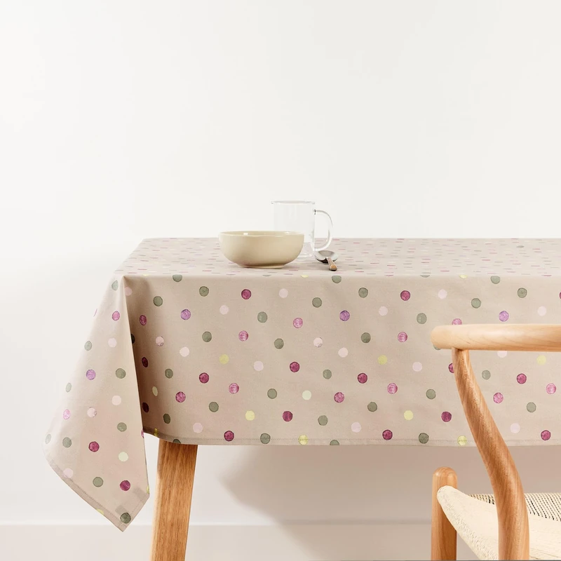 BELUM | Stain Resistant Tablecloth Size 240 x 155 cm - Extra Soft Touch Tablecloth Colour Multicolor - Tablecloth 100% Made in Spain Fabric 100% Organic Cotton - Tablecloth Model 0120-357