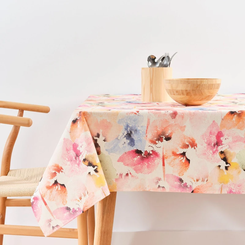 BELUM | Stain Resistant Tablecloth Size 250 x 140 cm - Extra Soft Touch Tablecloth Colour Multicolor - Tablecloth 100% Made in Spain Fabric 100% Organic Cotton - Tablecloth Model 0120-408