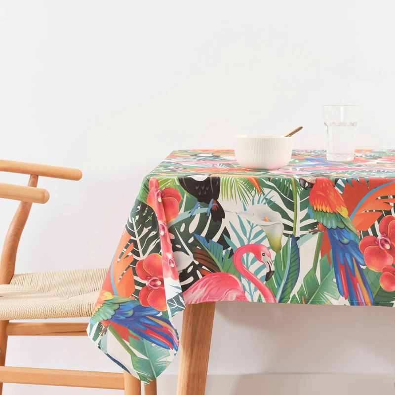 BELUM | Stain Resistant Tablecloth Size 240 x 155 cm - Extra Soft Touch Tablecloth Colour Multicolor - Tablecloth 100% Made in Spain Fabric 100% Organic Cotton - Tablecloth Model 0120-397