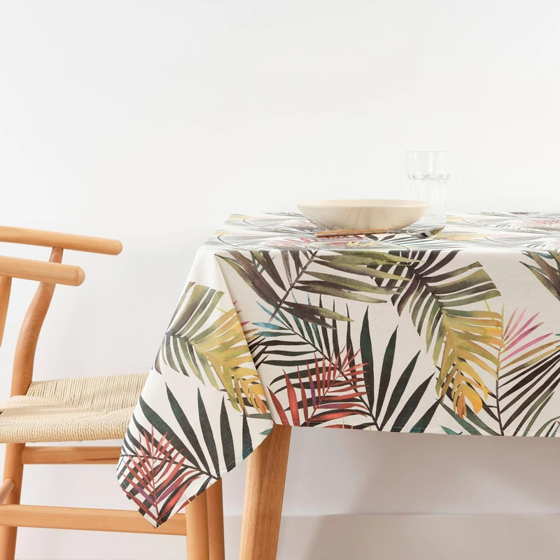 BELUM | Stain Resistant Tablecloth Size 300 x 155 cm - Extra Soft Touch Tablecloth Colour Multicolor - Tablecloth 100% Made in Spain Fabric 100% Organic Cotton - Tablecloth Model 0119-04 - Image 1