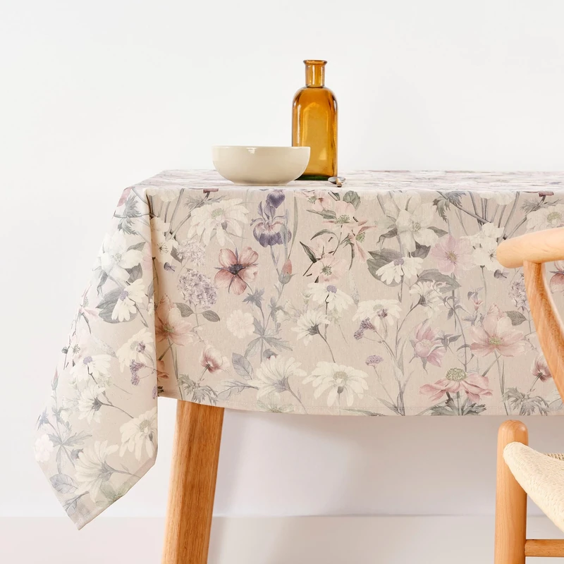 BELUM | Stain Resistant Tablecloth Size 240 x 155 cm - Extra Soft Touch Tablecloth Colour Multicolor - Tablecloth 100% Made in Spain Fabric 100% Organic Cotton - Tablecloth Model 0120-391