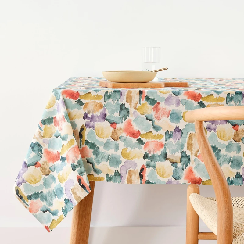 BELUM | Stain Resistant Tablecloth Size 250 x 140 cm - Extra Soft Touch Tablecloth Colour Multicolor - Tablecloth 100% Made in Spain Fabric 100% Organic Cotton - Tablecloth Model 0120-365