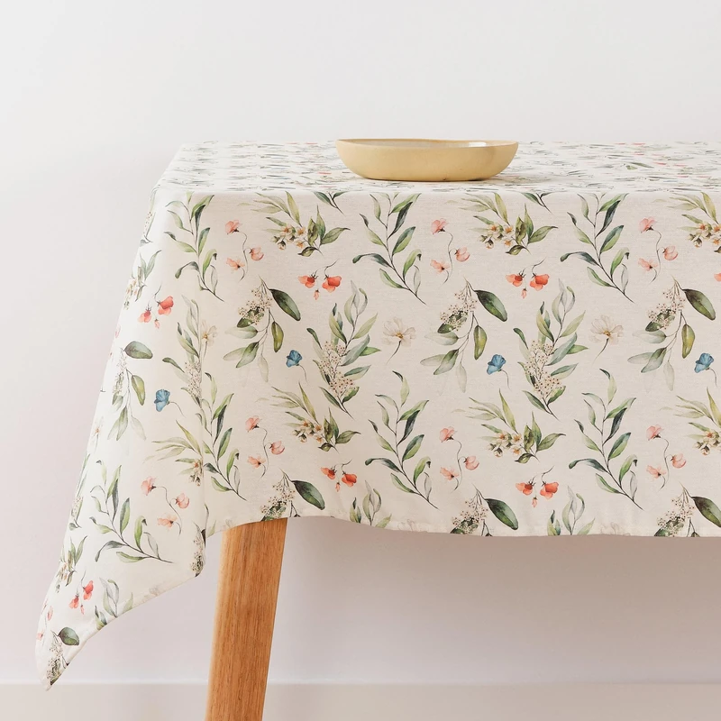 BELUM | Stain Resistant Tablecloth Size 300 x 140 cm - Extra Soft Touch Tablecloth Colour Multicolor - Tablecloth 100% Made in Spain Fabric 100% Organic Cotton - Tablecloth Model 0120-392