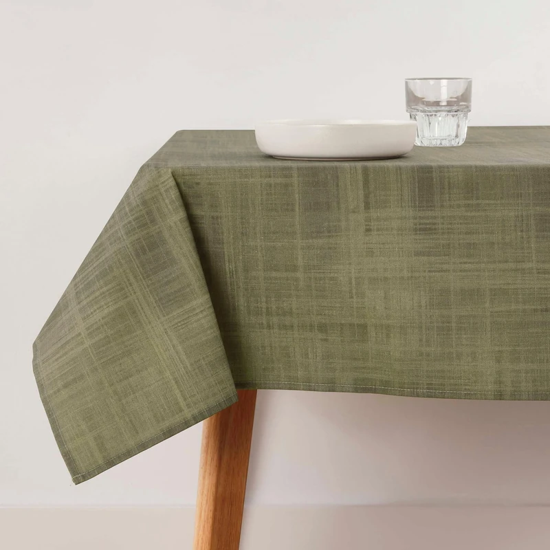 BELUM | Stain Resistant Tablecloth Size 300 x 140 cm - Extra Soft Touch Tablecloth Desert Sage Colour - Tablecloth 100% Made in Spain Fabric 100% Organic Cotton - Plain Model Tablecloth