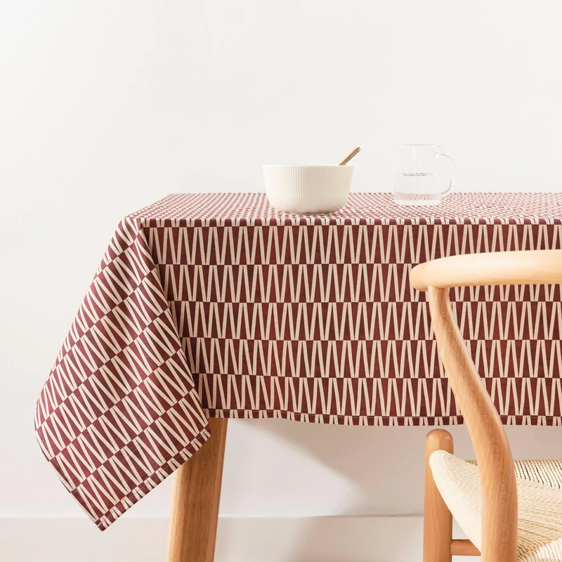 BELUM 0120-336 Stain-Resistant Tablecloth Size 300 x 155 cm Bordeaux Extra-Soft Touch 100% Organic Cotton Fabric