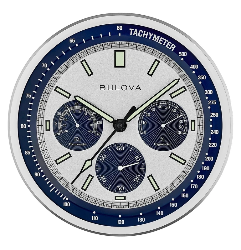 Bulova Lunar Pilot Modern Technial Wall Clock