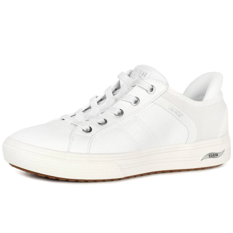 Skechers Women's Arch FIT Arcade Forever Cozy Slip-On, White, 5