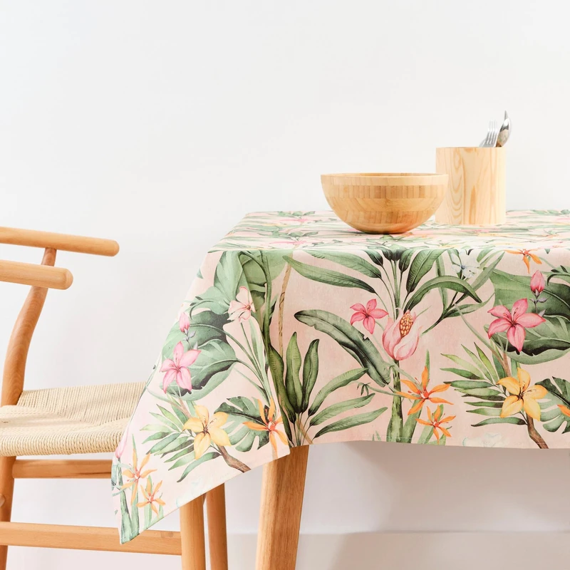 BELUM | Stain Resistant Tablecloth Size 240 x 155 cm - Extra Soft Touch Tablecloth Colour Multicolor - Tablecloth 100% Made in Spain Fabric 100% Organic Cotton - Tablecloth Model 0120-406